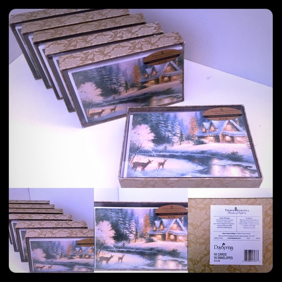 Thomas Kinkaide Card Set of 16-Deer Creek Cottage - Picture 1 of 1